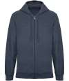 NS419 Native Spirit Terry Towel Full Zip Hooded Sweatshirt Navy colour image